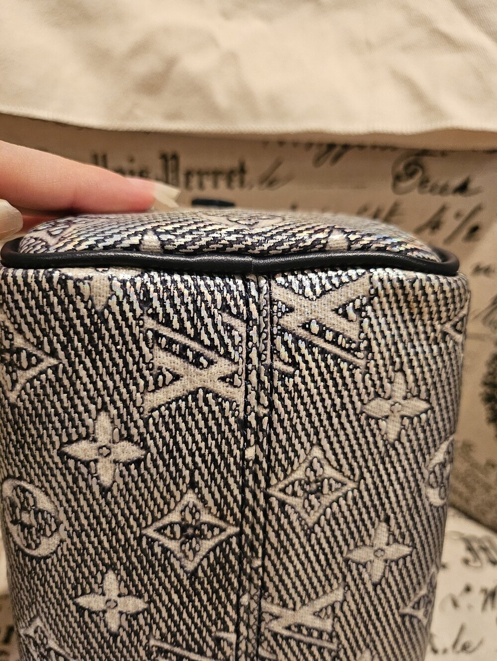 LOUIS VUITTON Speedy 20 Monoglam Bandouliere Jacquard Blue bag - Picture 9 of 16